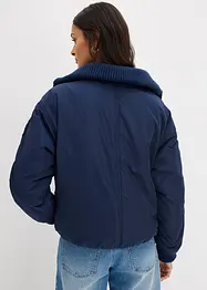 Gewatteerde jas met gebreide mouwboorden, bonprix