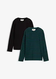 Longsleeve van biologisch katoen (set van 2), bonprix