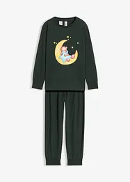 Pyjama van zacht katoen met een oplichtende print (2-dlg. set), bonprix