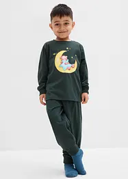 Pyjama van zacht katoen met een oplichtende print (2-dlg. set), bonprix