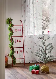 Transparant gordijn met kerstmotief (1 stuk), bonprix