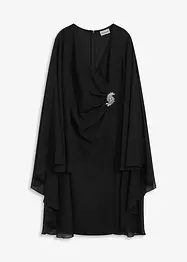 Mini jurk met cape van prachtig chiffon, bonprix