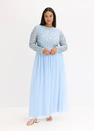 Maxi jurk met geborduurde pailletten, bonprix