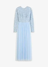 Maxi jurk met geborduurde pailletten, bonprix