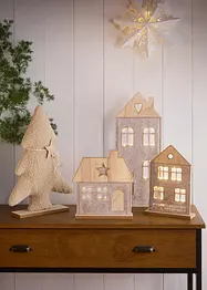 Decoratieve LED-huisjes (set van 3), bonprix