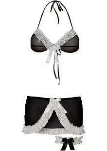 Triangel bh, rok en kousenband (3-dlg. set), VENUS