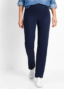 Mid waist jeans met geribde band, straight, bonprix