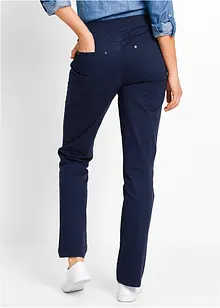 Mid waist jeans met geribde band, straight, bonprix