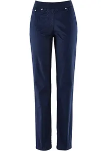 Mid waist jeans met geribde band, straight, bonprix