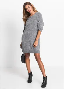 Gebreide oversized jurk van chenille, bonprix