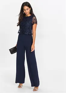 Jumpsuit met kant, bonprix