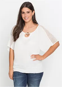 Blouse met kant, bonprix