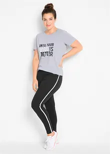 Sportlegging met contrastkleurige tapes, cropped, bonprix