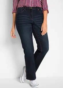 Straight jeans met mid waist van katoen, bonprix