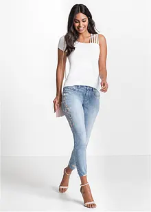 Jeans met borduursel, bonprix