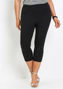 Capri legging met glittersteentjes, bonprix