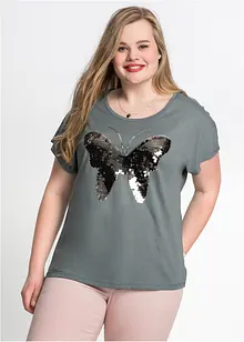 Shirt met pailletten, bonprix