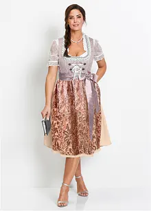 Dirndl blouse met kanten mouwen, bonprix