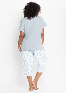 Capri pyjama met korte mouwen (2-dlg.), bonprix