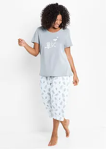 Capri pyjama met korte mouwen (2-dlg.), bonprix