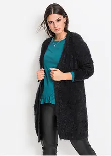 Lang vest in fluffy look, bonprix