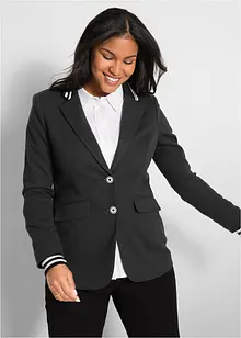 Katoenen blazer met gestreepte details, bonprix