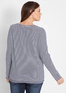 Katoenen longsleeve met strepen, bonprix