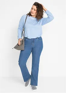 Wide leg stretch jeans, high waist, bonprix