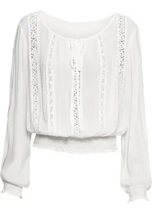 Blouse met gehaakte kant, bonprix