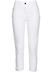 7/8 stretch jeans met kant, bonprix