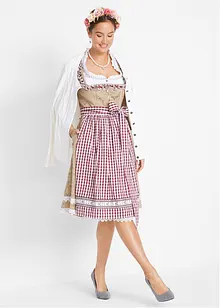 Dirndl met schort, knielang (2-dlg. set), bonprix