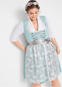 Dirndl met kanten schort, knielang (2-dlg. set), bonprix