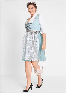 Dirndl met kanten schort, knielang (2-dlg. set), bonprix