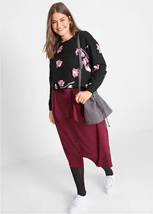 Sweater van katoen, wijd model, bonprix