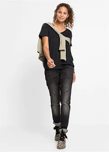 Longshirt met V-hals, bonprix