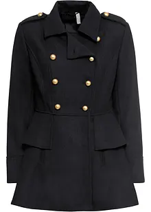 Korte coat in military style met wol, korte maten, bonprix