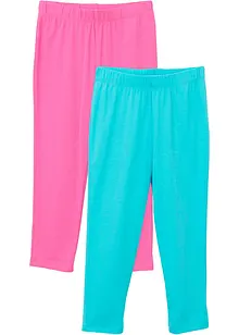 Meisjes 3/4 legging (set van 2) met biologisch katoenmix, bonprix