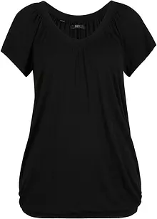 Shirt met V-hals, korte mouw, bonprix