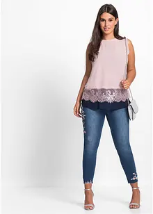 Jeans met borduursel, bonprix