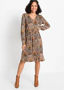 Jersey jurk met paisley, bonprix