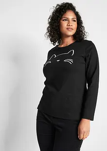 Longsleeve met poezenprint, bonprix