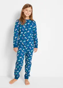 Meisjes pyjama onesie van biologisch katoen (2-dlg. set), bonprix