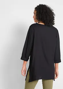 Oversized blouse met puntige onderrand, bonprix