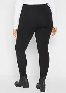 Katoenen legging met brede comfortband en plooidetail, bonprix