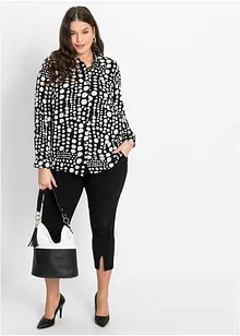 Gedessineerde, lange blouse van soepele viscose, bonprix