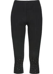 Capri legging met glittersteentjes, bonprix