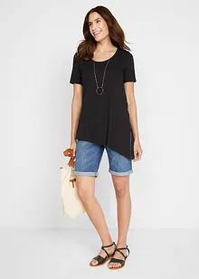 Asymmetrisch longshirt, korte mouw, bonprix