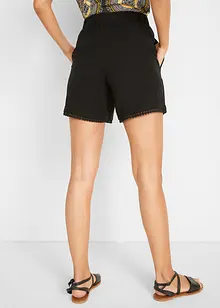 Jersey short in een viscosemix met een comfortabele band en kant, bonprix