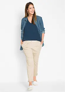 Katoenen longtop (set van 5), bonprix
