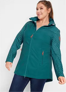 Bedrukte softshell jas, slanke pasvorm, waterafstotend, bonprix